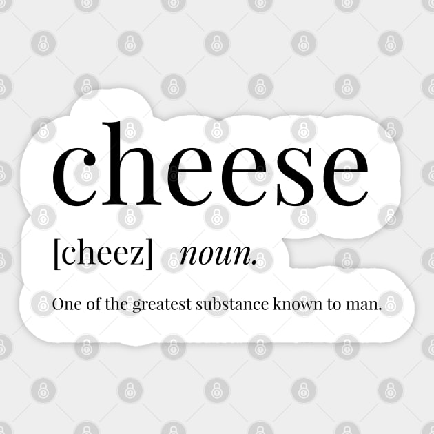 Cheese Definition Sticker by definingprints